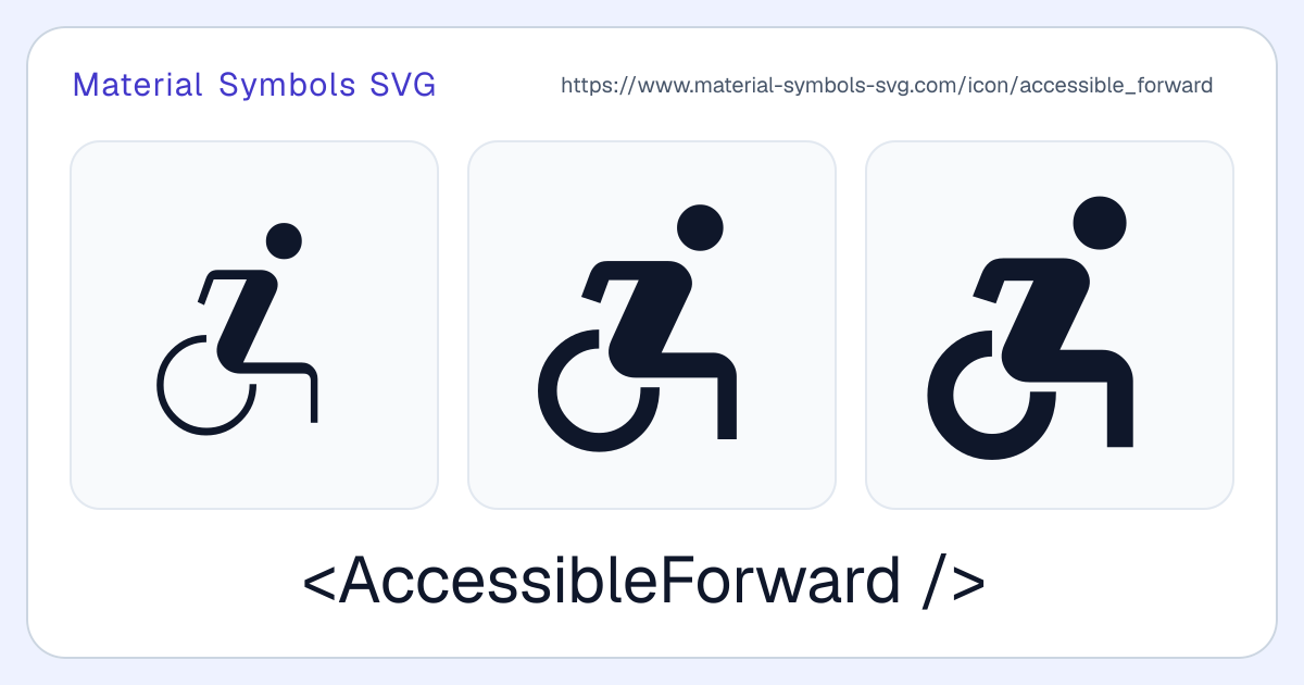 Accessible Forward Icon - Material Symbols SVG