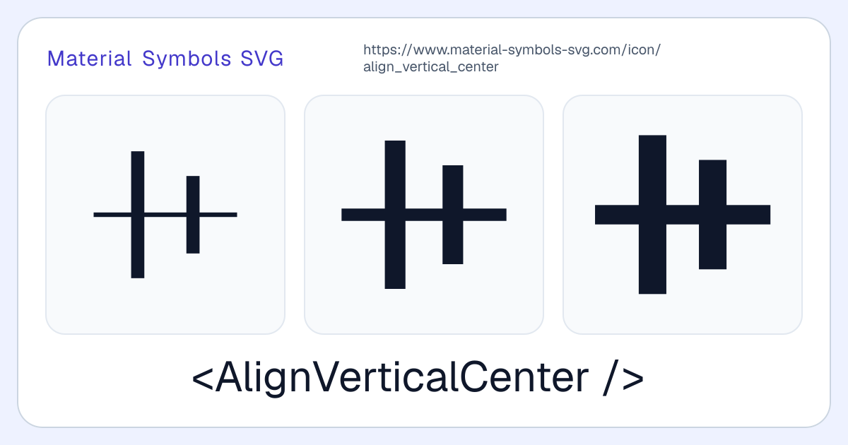 Align Vertical Center Icon - Material Symbols SVG