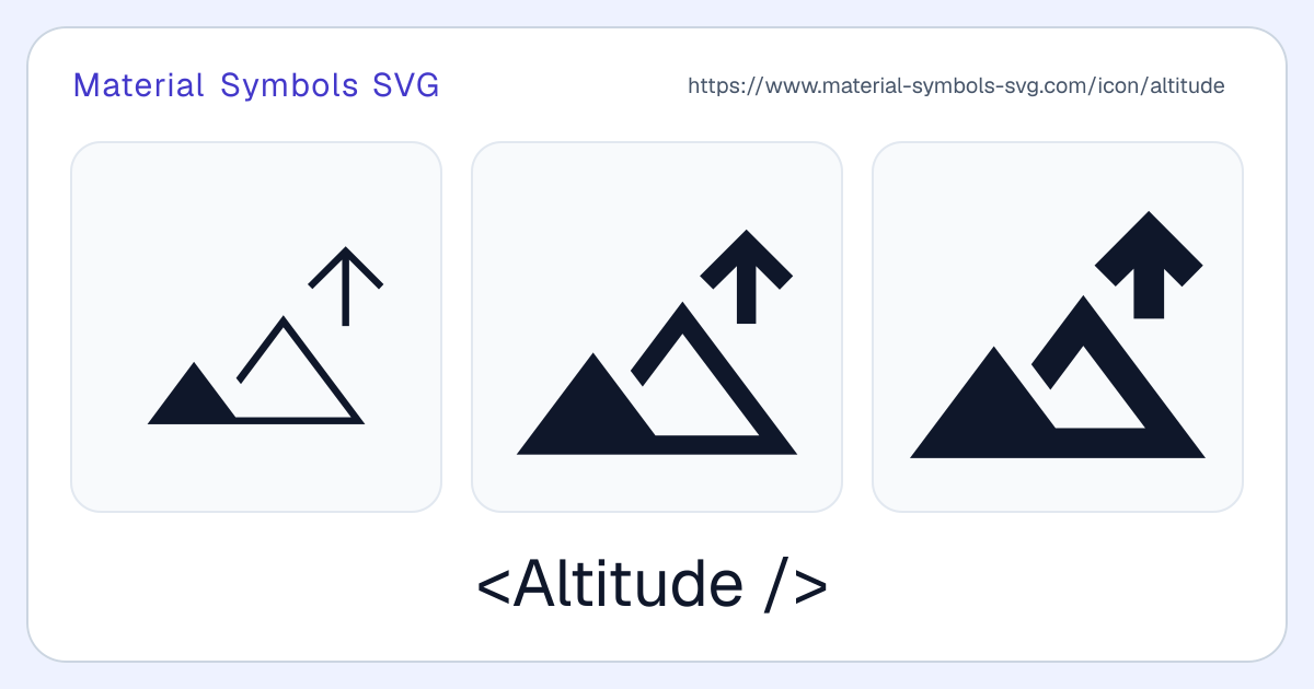 Altitude Icon - Material Symbols SVG