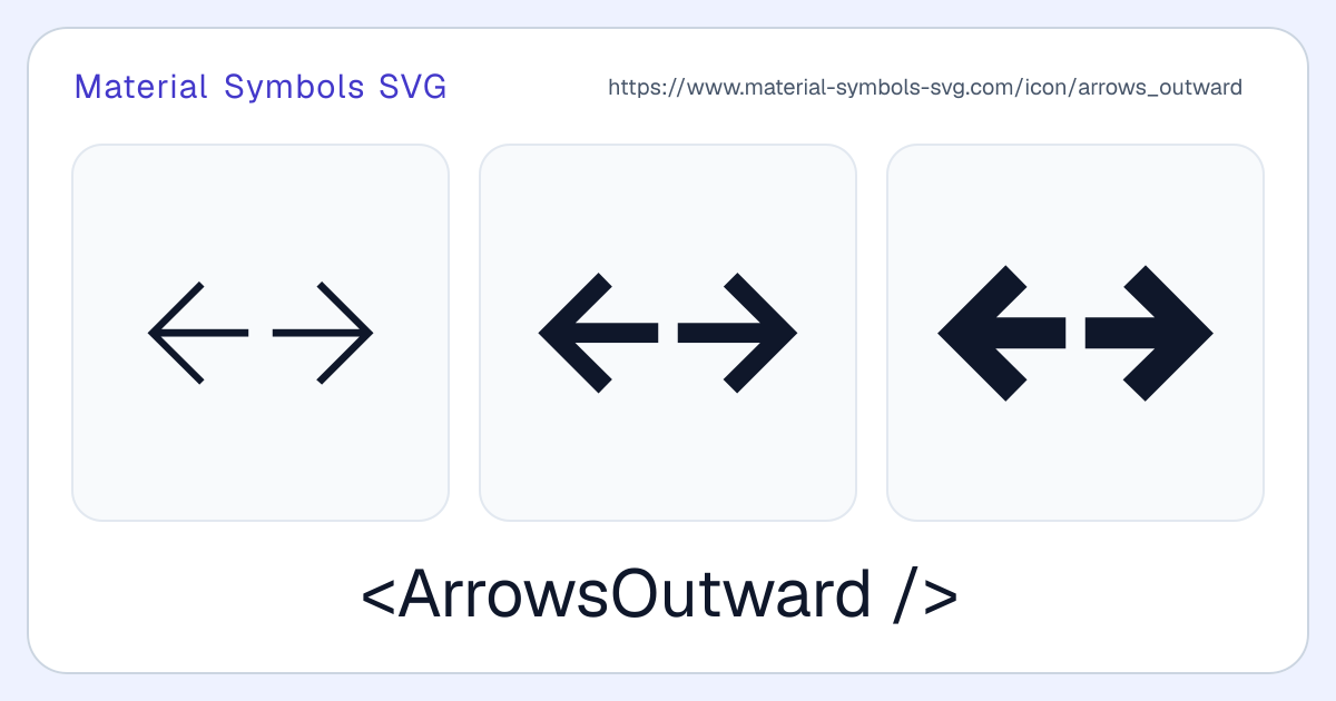 Arrows Outward Icon - Material Symbols SVG