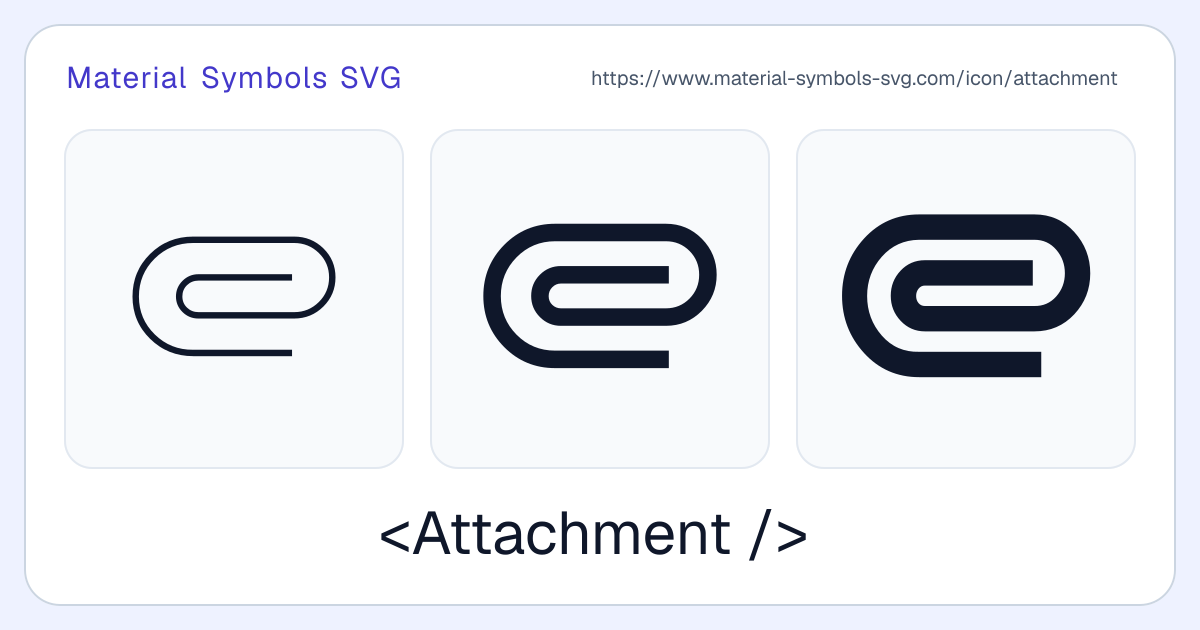 Attachment Icon - Material Symbols SVG
