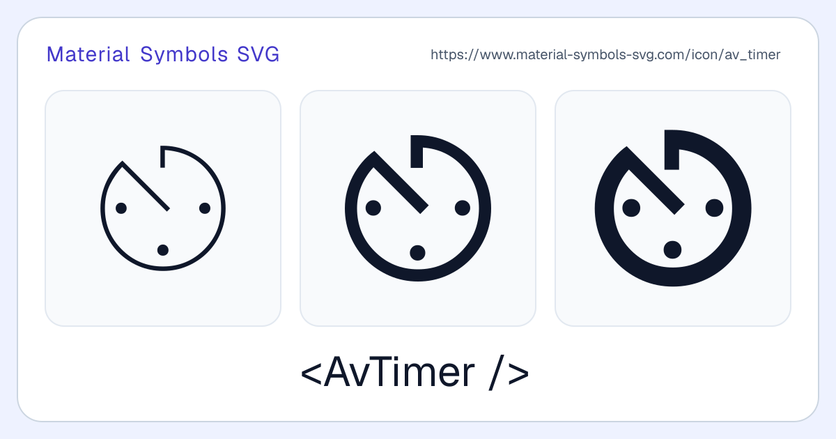 Av Timer Icon - Material Symbols SVG