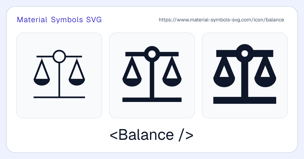 Balance Icon - Material Symbols SVG