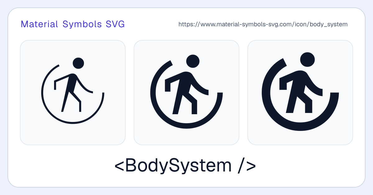 Body System Icon - Material Symbols SVG