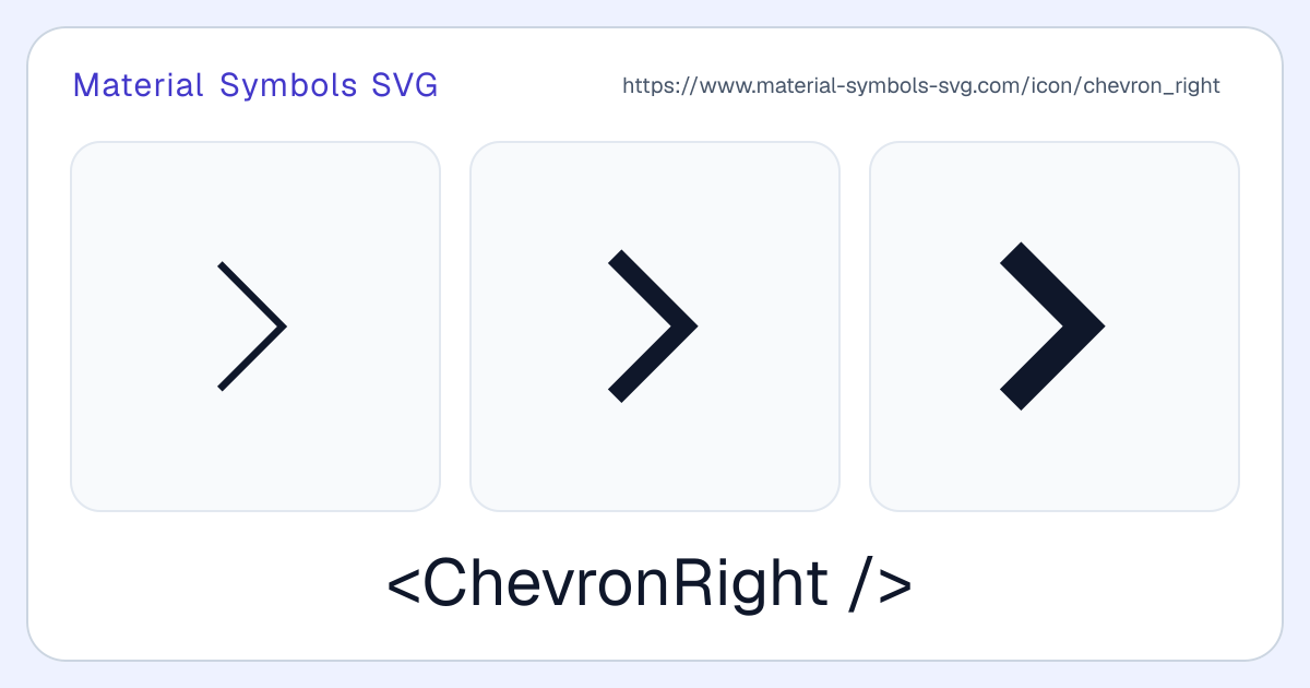 Chevron Right Icon - Material Symbols SVG