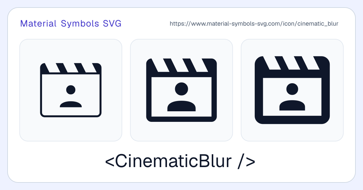 Cinematic Blur Icon - Material Symbols SVG
