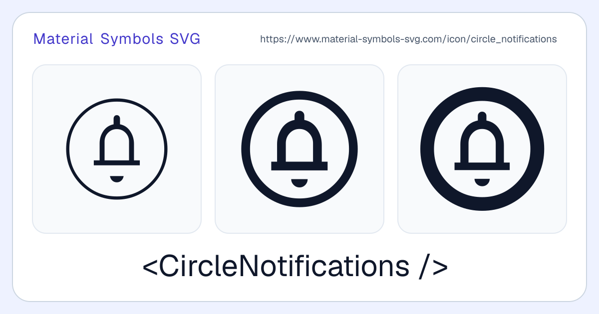 Circle Notifications Icon - Material Symbols SVG