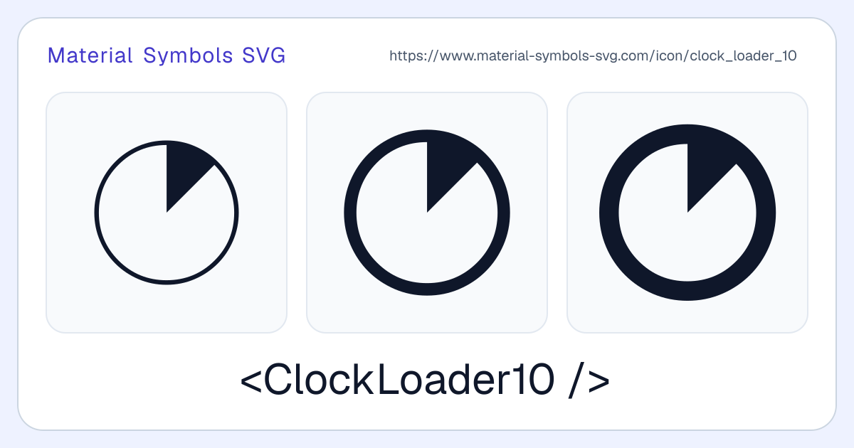 Clock Loader 10 Icon - Material Symbols SVG