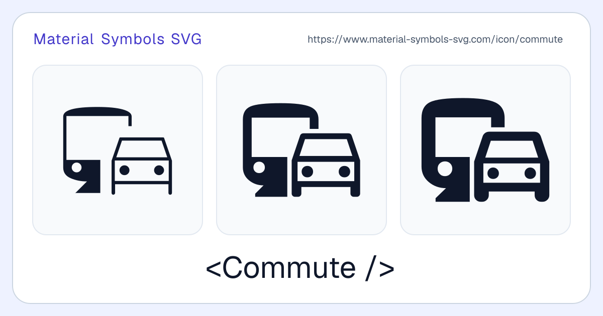 Commute Icon - Material Symbols SVG