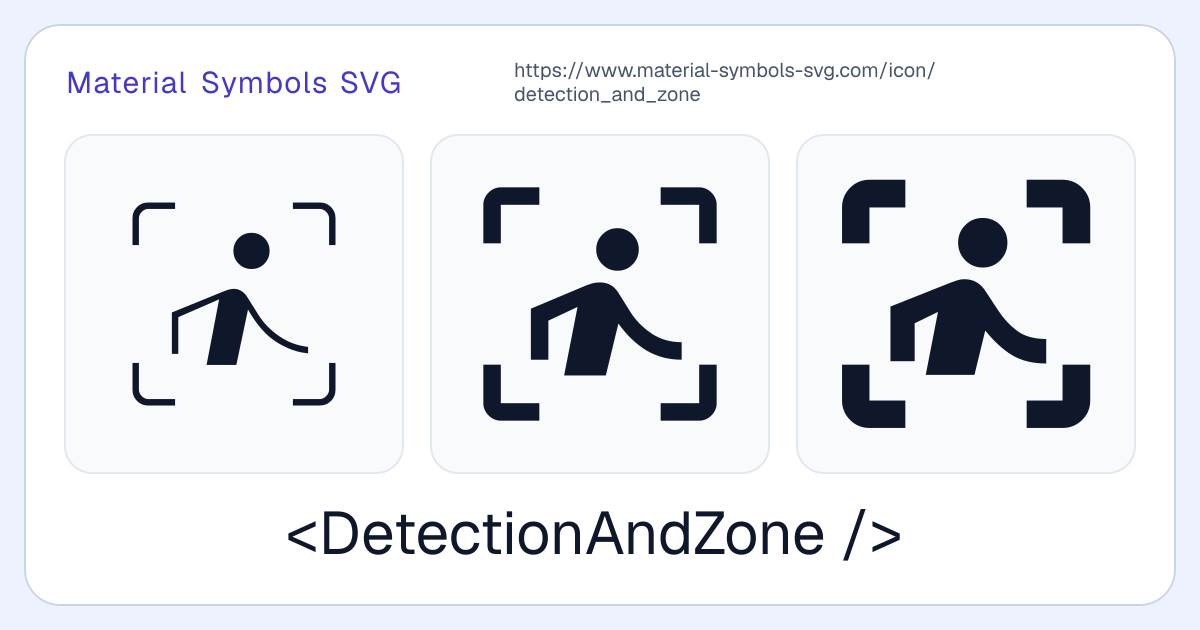 Detection And Zone Icon - Material Symbols SVG