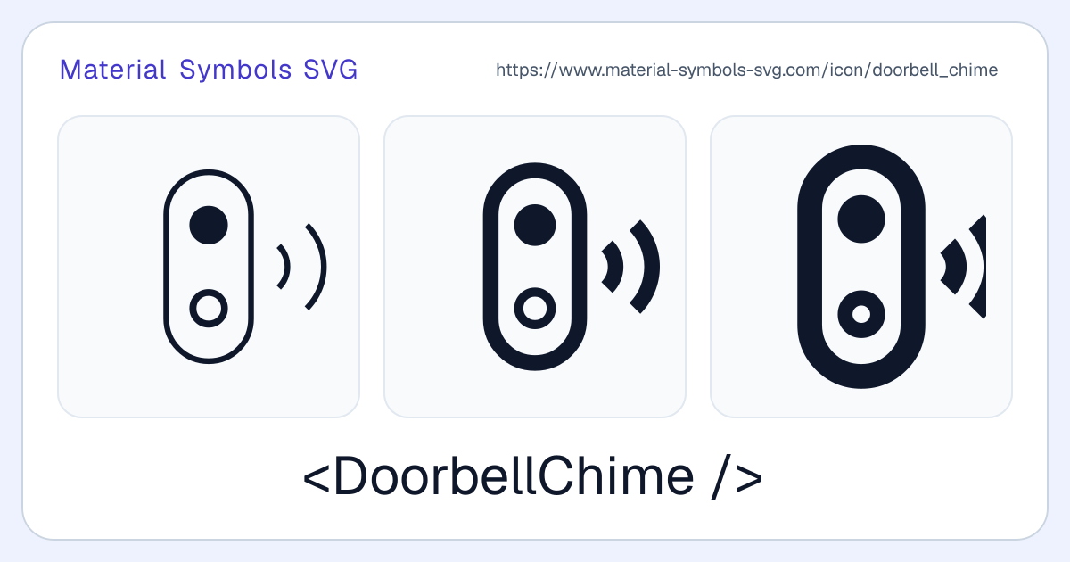 Doorbell Chime Icon - Material Symbols SVG