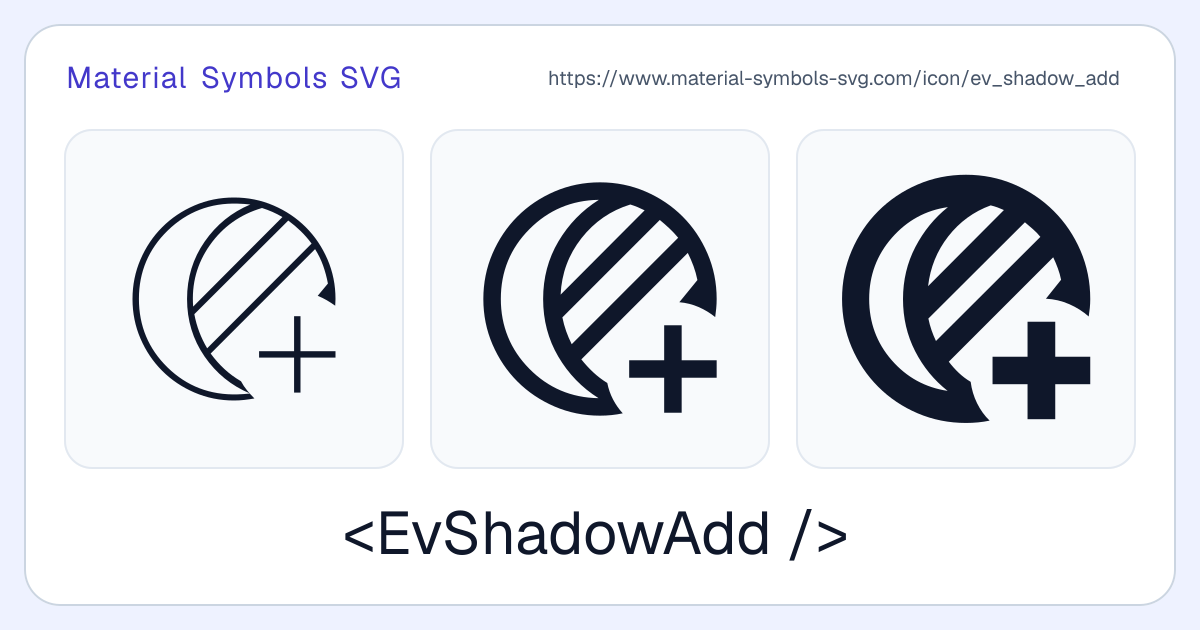 Ev Shadow Add Icon - Material Symbols SVG