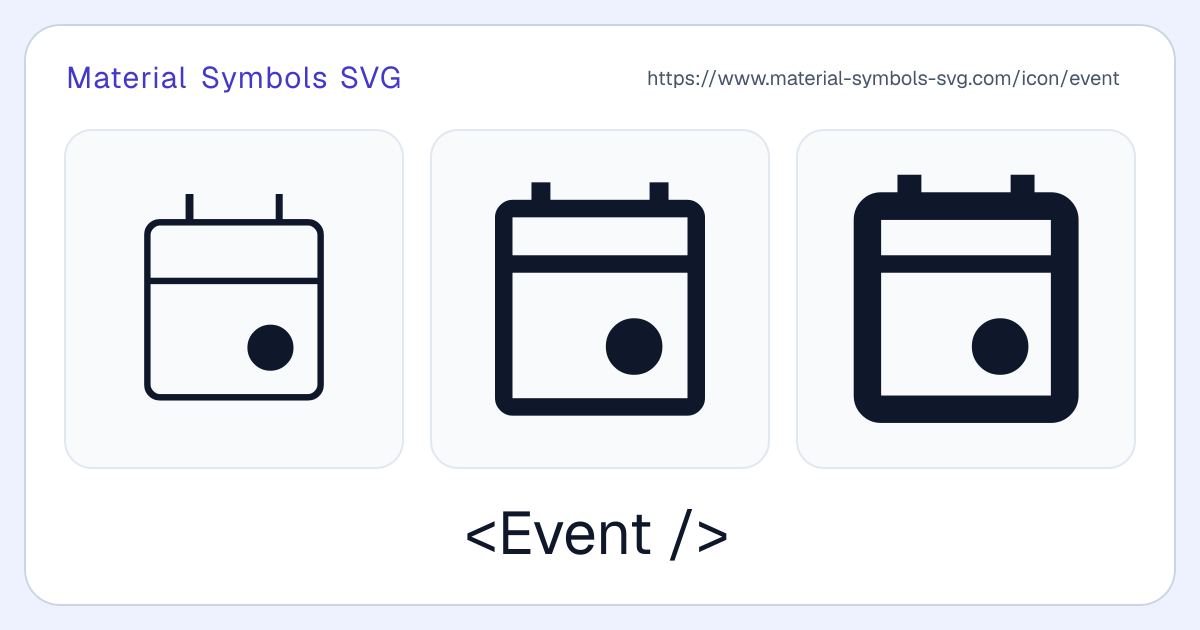 Event Icon - Material Symbols SVG