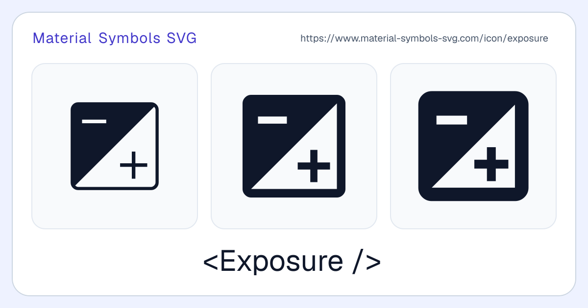 Exposure Icon - Material Symbols SVG