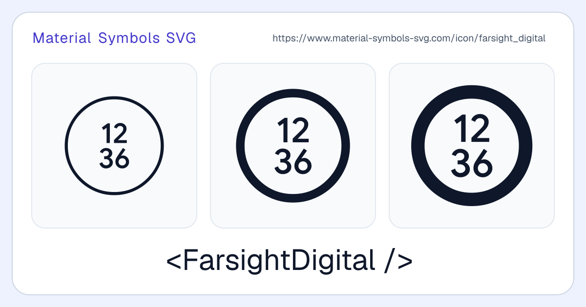 Farsight Digital Icon - Material Symbols SVG