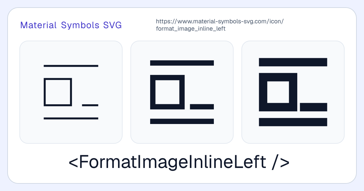 Format Image Inline Left Icon - Material Symbols SVG