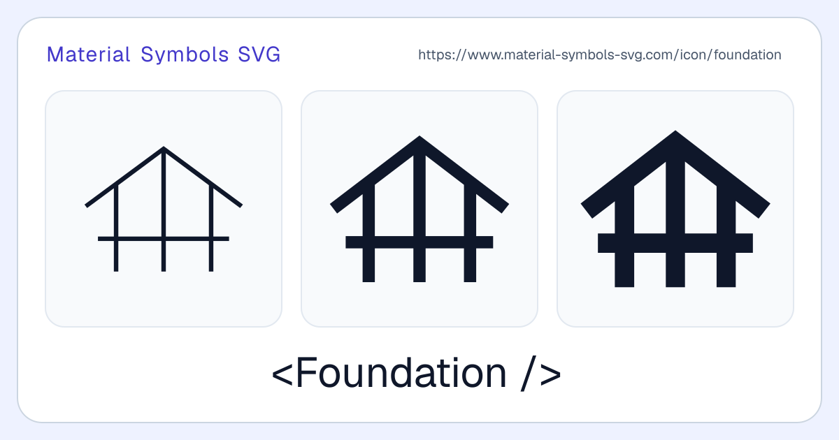 Foundation Icon - Material Symbols SVG