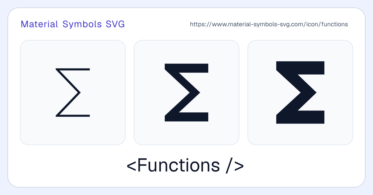 Functions Icon - Material Symbols SVG