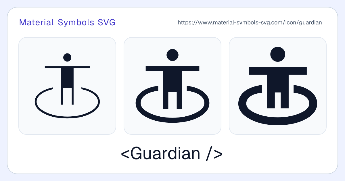 Guardian Icon - Material Symbols SVG