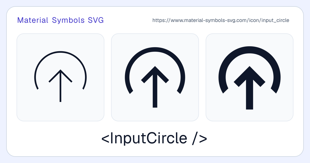 Input Circle Icon - Material Symbols SVG