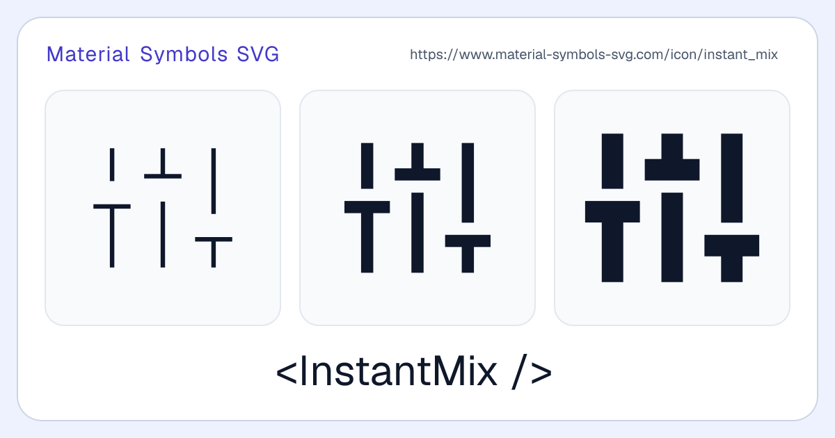 Instant Mix Icon - Material Symbols SVG