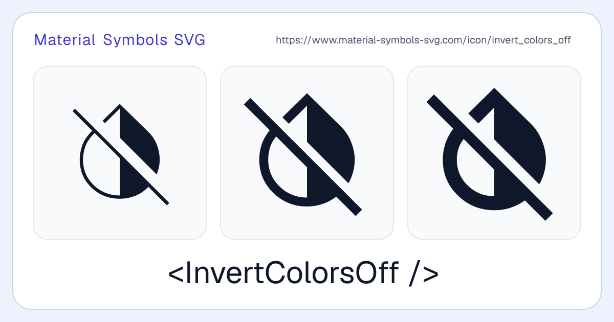 Invert Colors Off Icon - Material Symbols SVG