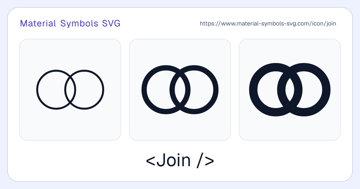Join Icon - Material Symbols SVG