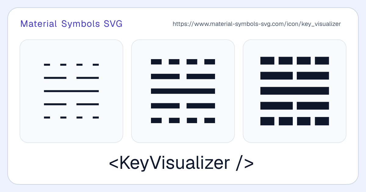 Key Visualizer Icon - Material Symbols SVG