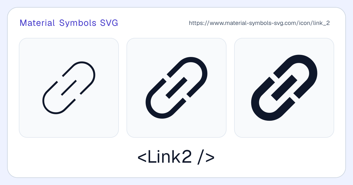 Link 2 Icon - Material Symbols SVG