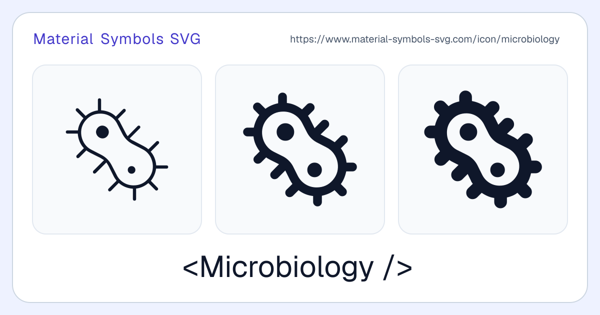 Microbiology Icon - Material Symbols SVG