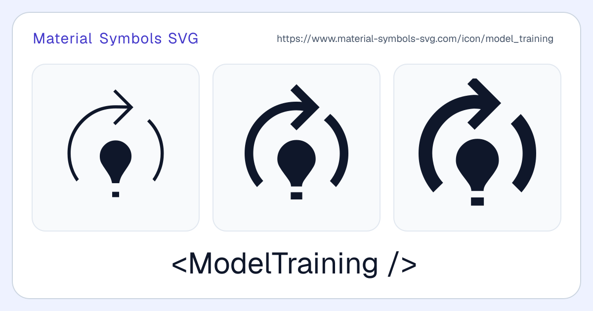Model Training Icon - Material Symbols SVG