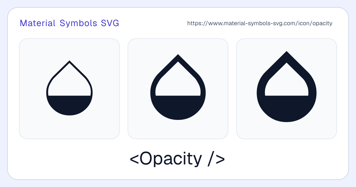 Opacity Icon - Material Symbols SVG
