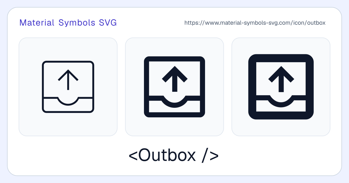 Outbox Icon - Material Symbols SVG