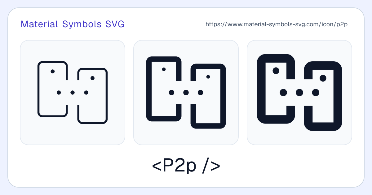 P2p Icon - Material Symbols SVG