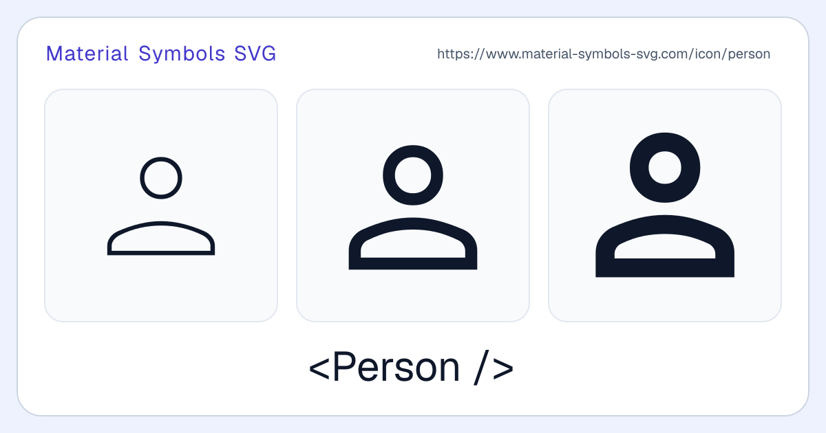 Person Icon - Material Symbols SVG