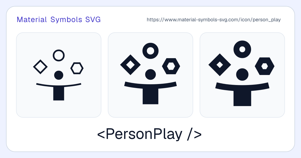 Person Play Icon - Material Symbols SVG