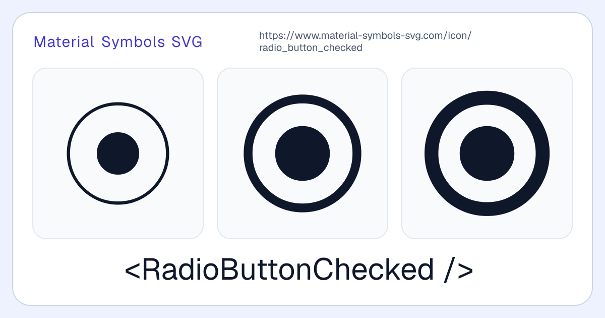 Radio Button Checked Icon - Material Symbols SVG