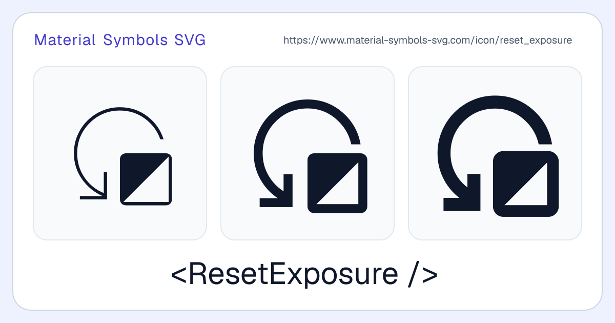 Reset Exposure Icon - Material Symbols SVG
