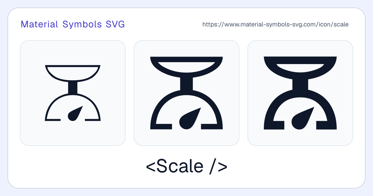 Scale Icon - Material Symbols SVG