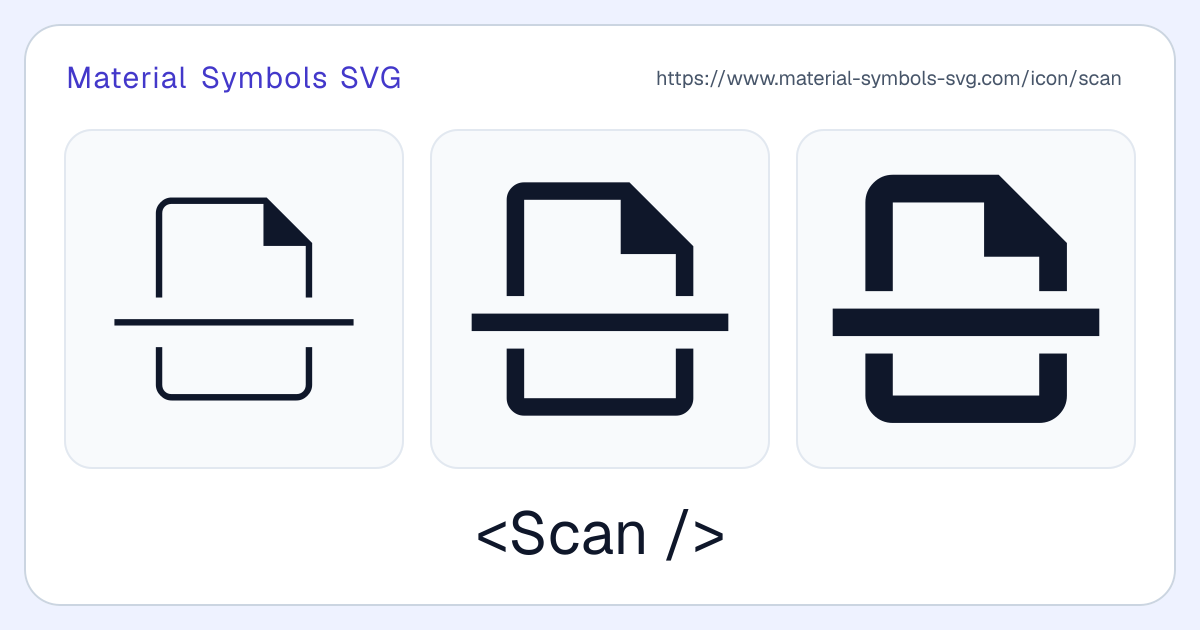 Scan Icon - Material Symbols SVG