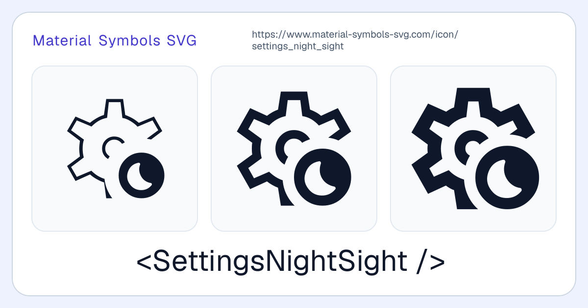 Settings Night Sight Icon - Material Symbols SVG