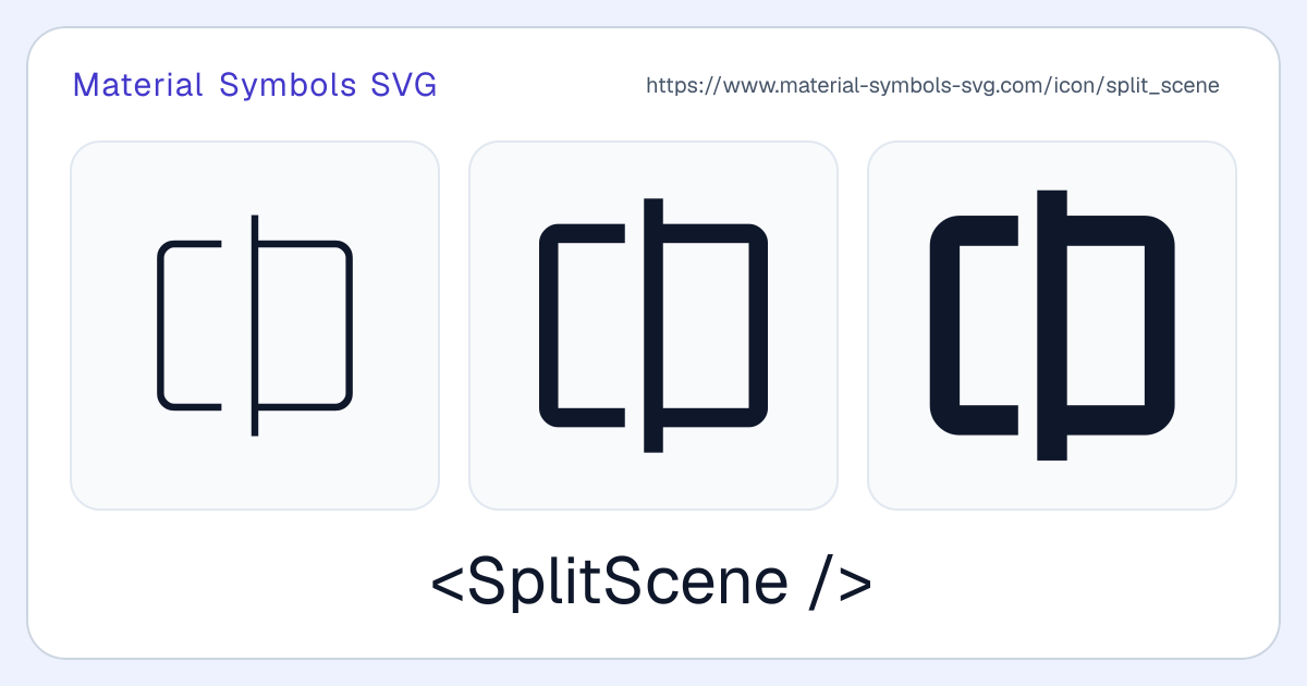 Split Scene Icon - Material Symbols SVG