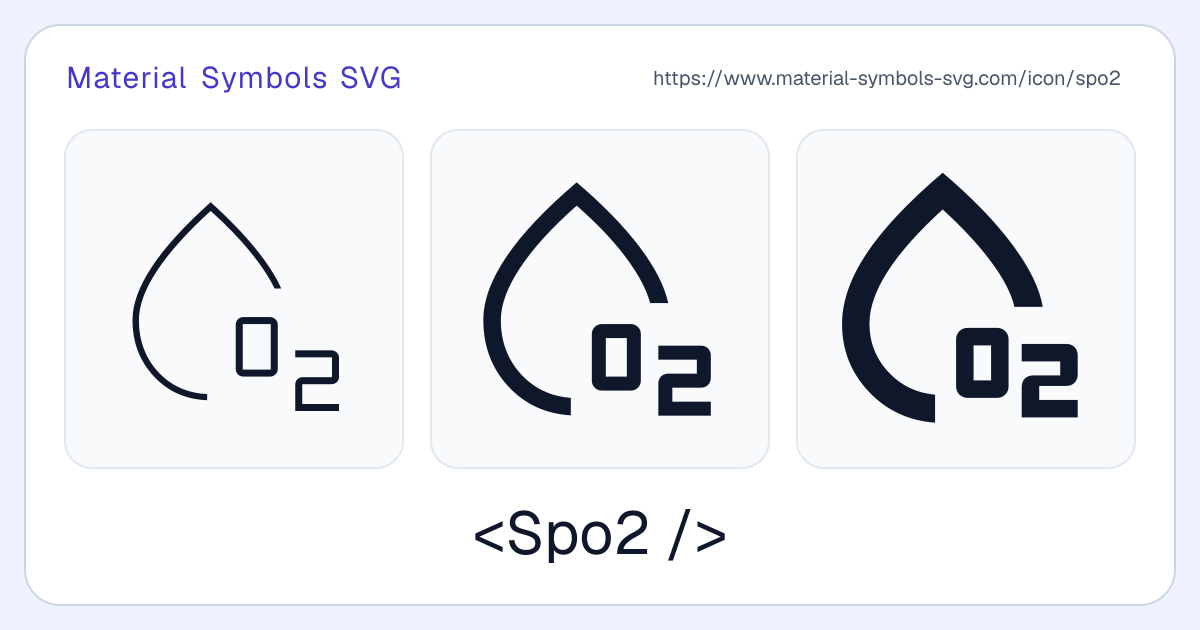 Spo2 Icon - Material Symbols SVG