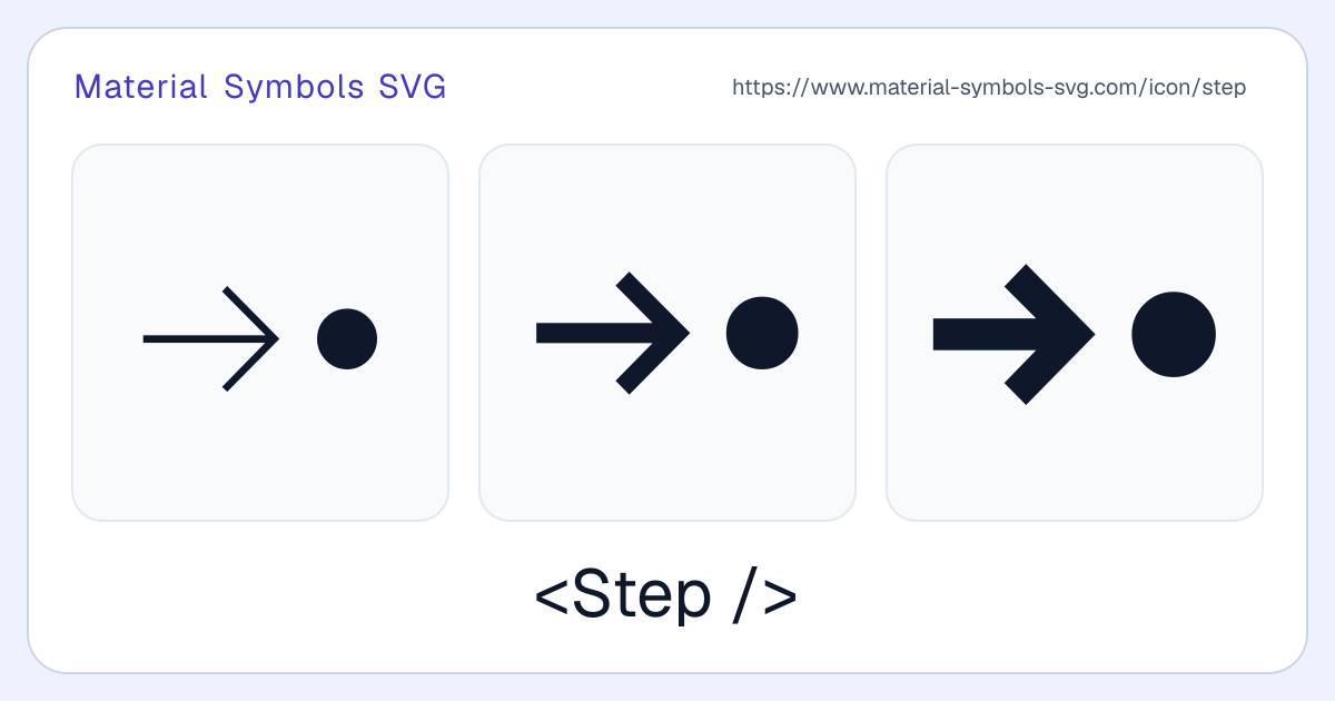 Step Icon - Material Symbols SVG