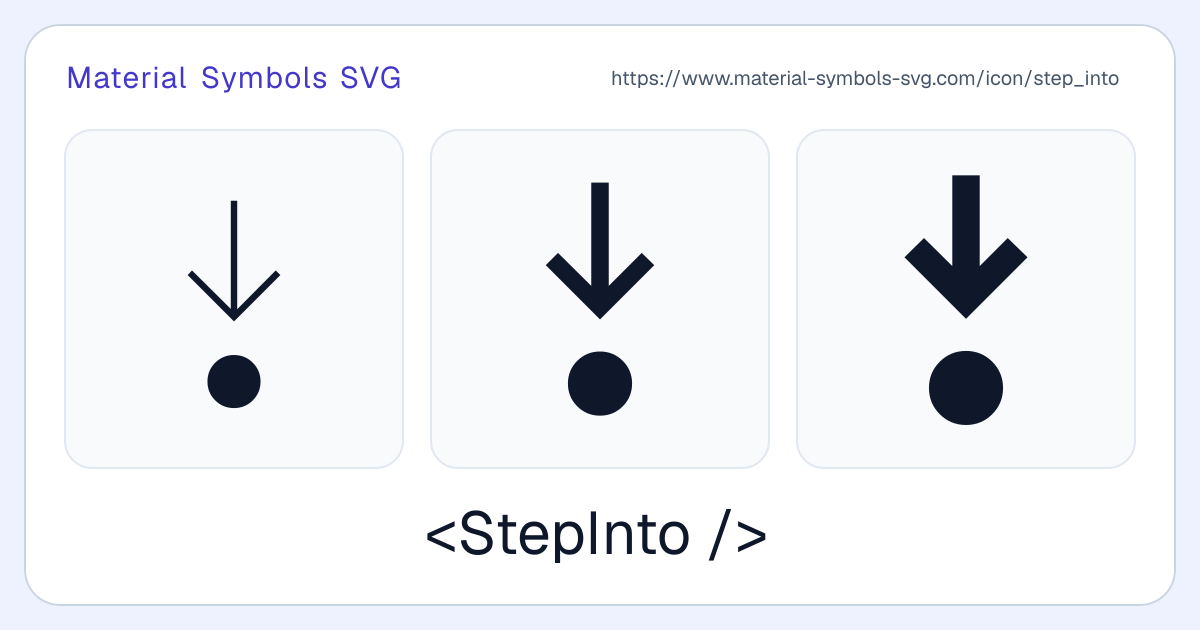 Step Into Icon - Material Symbols SVG