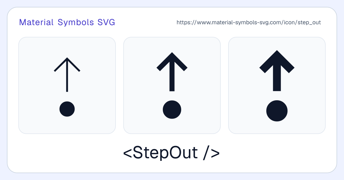 Step Out Icon - Material Symbols SVG