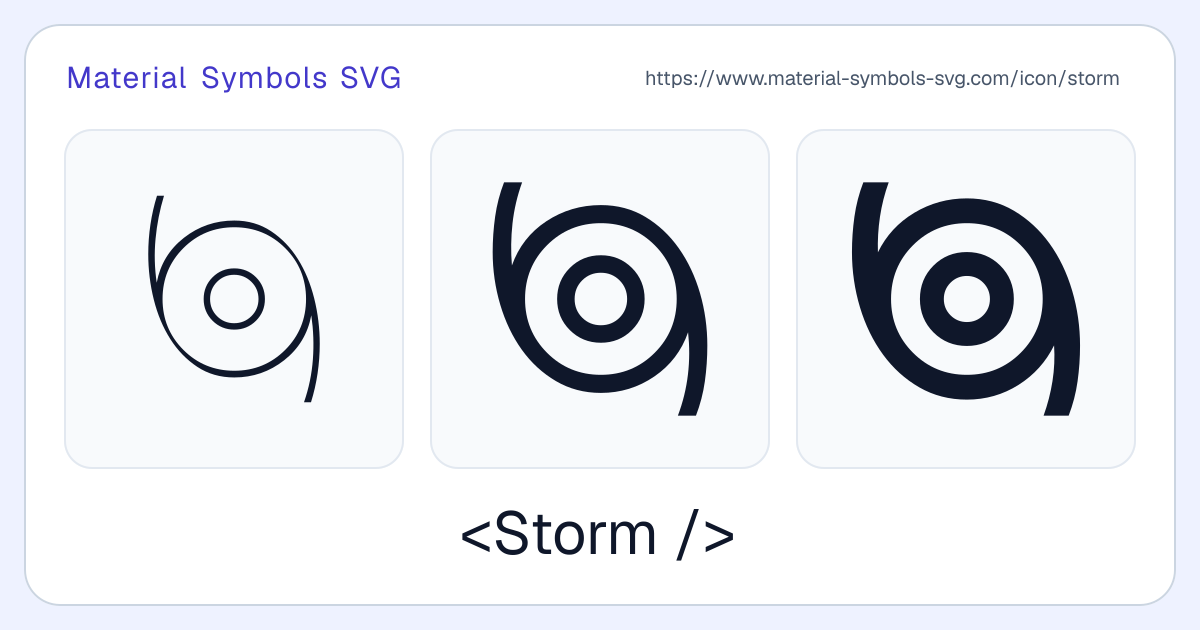 Storm Icon - Material Symbols SVG