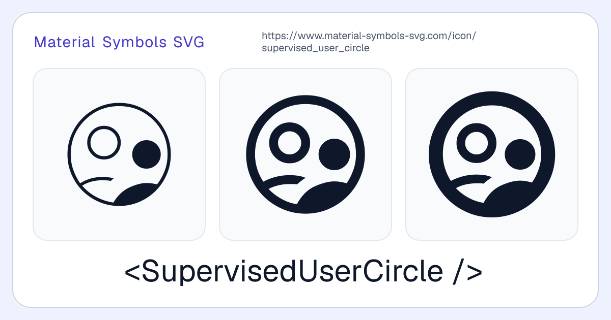 Supervised User Circle Icon - Material Symbols SVG