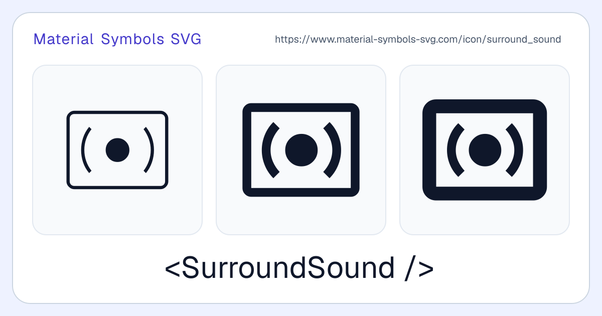 Surround Sound Icon - Material Symbols SVG