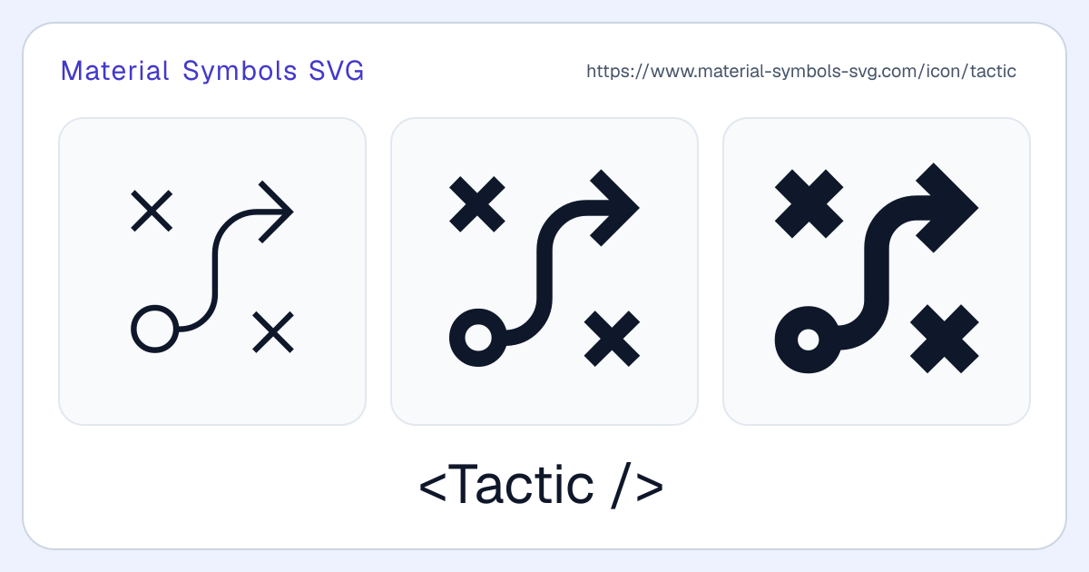 Tactic Icon - Material Symbols SVG